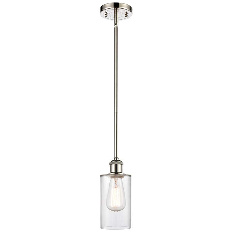 Image 1 Clymer 4" LED Mini Pendant - Polished Nickel - Clear Shade