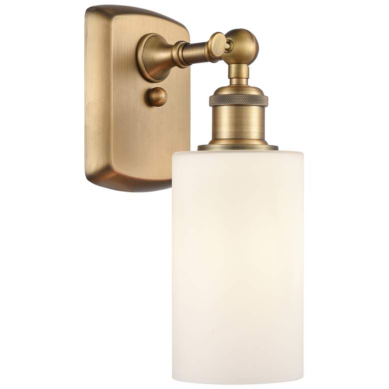 Image 1 Clymer 4" LED Sconce - Brass Finish - Matte White Shade
