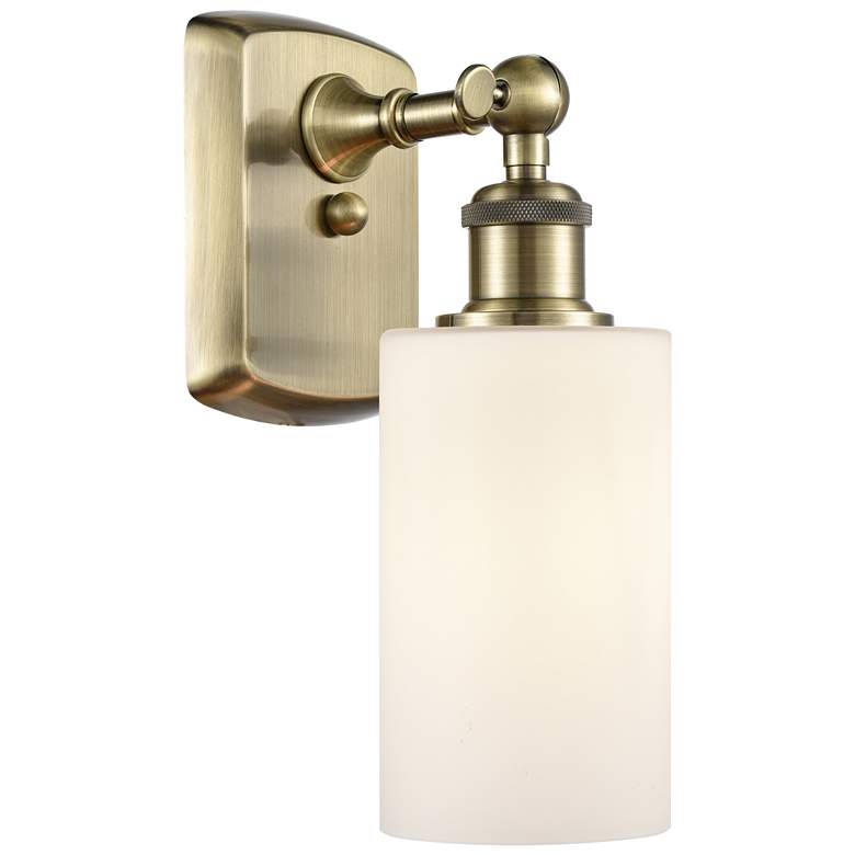 Image 1 Clymer 4" LED Sconce - Brass Finish - Matte White Shade