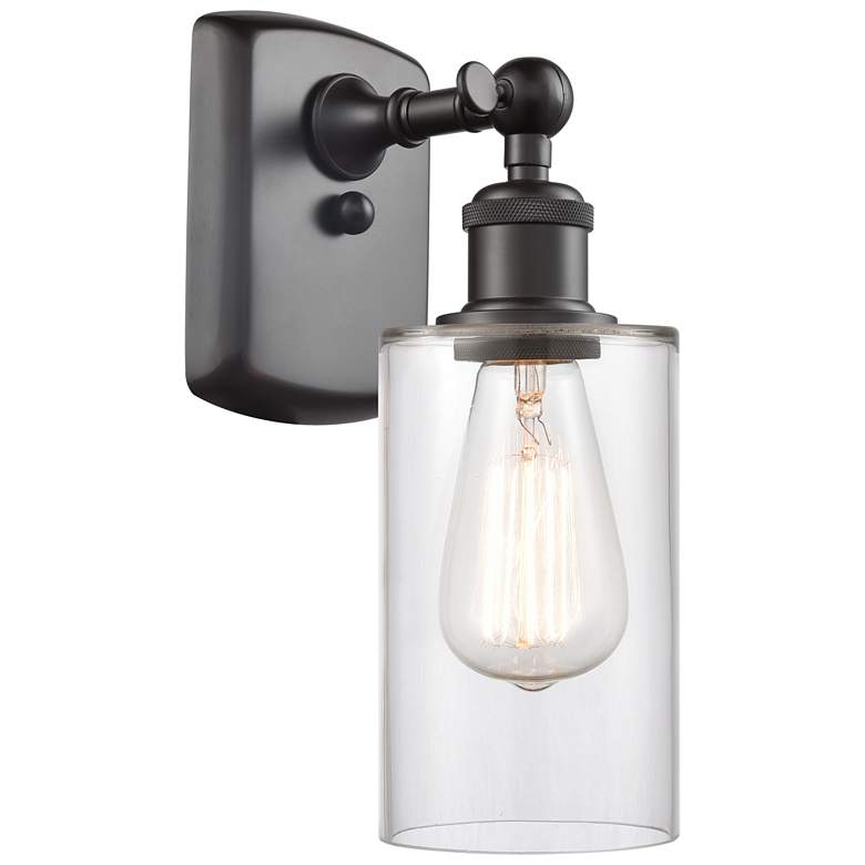 Image 1 Clymer 4" LED Sconce - Bronze Finish - Clear Shade