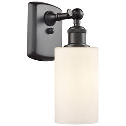 Clymer 4" LED Sconce - Bronze Finish - Matte White Shade