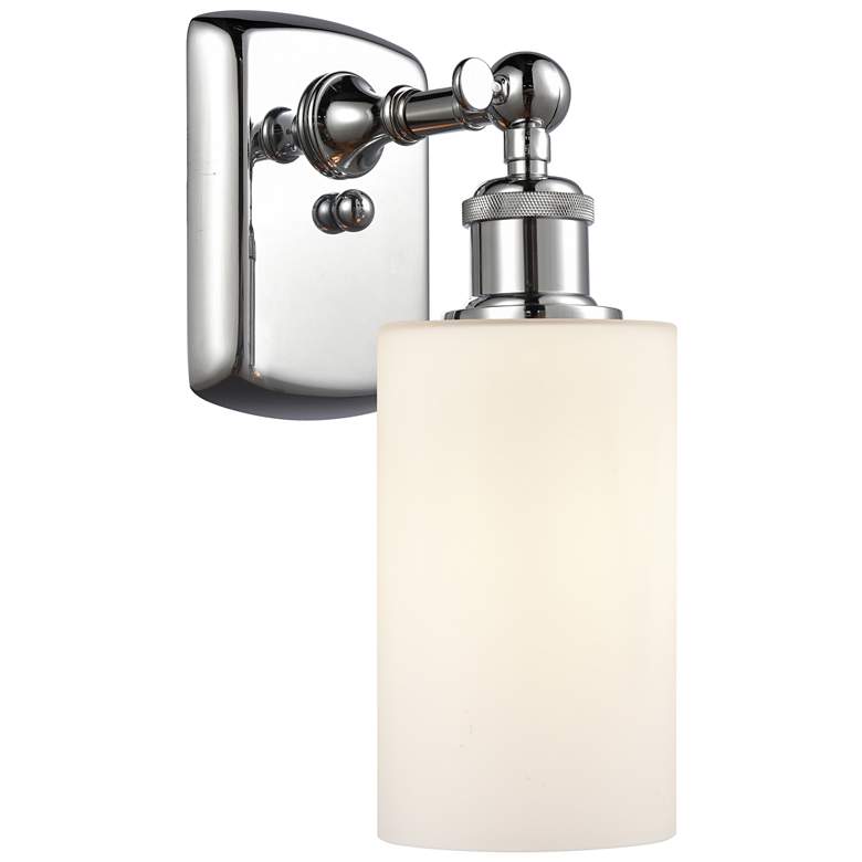 Image 1 Clymer 4" LED Sconce - Chrome Finish - Matte White Shade
