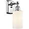 Clymer 4" LED Sconce - Chrome Finish - Matte White Shade
