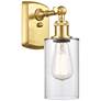 Clymer 4" LED Sconce - Gold Finish - Clear Shade