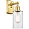 Clymer 4" LED Sconce - Gold Finish - Clear Shade