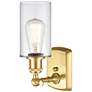 Clymer 4" LED Sconce - Gold Finish - Clear Shade