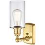 3_Clymer 4" LED Sconce - Gold Finish - Clear Shade more views