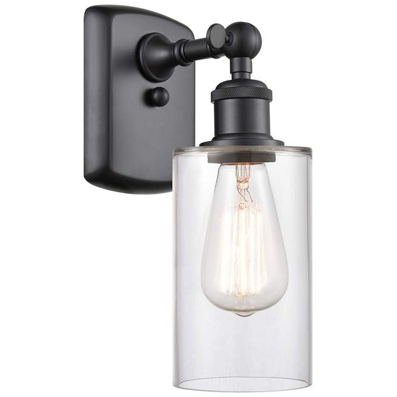 Image 1 Clymer 4" LED Sconce - Matte Black Finish - Clear Shade