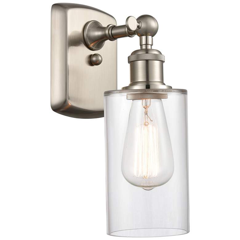 Image 1 Clymer 4" LED Sconce - Nickel Finish - Clear Shade