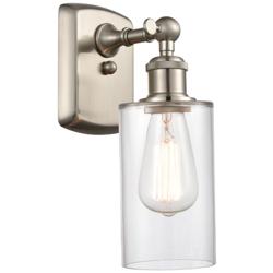 Clymer 4" LED Sconce - Nickel Finish - Clear Shade