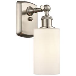Clymer 4" LED Sconce - Nickel Finish - Matte White Shade