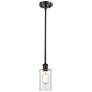 Clymer 4" Oil Rubbed Bronze Mini Pendant w/ Clear Shade