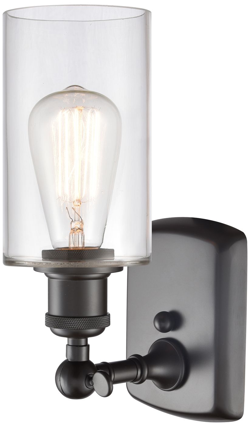 Image 3 Clymer 4" Oil Rubbed Bronze Sconce w/ Clear Shade more views