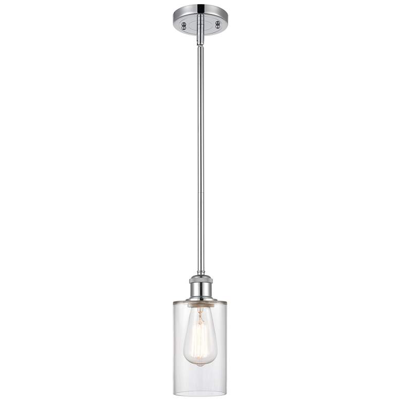 Image 1 Clymer 4" Polished Chrome Mini Pendant w/ Clear Shade