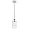 Clymer 4" White & Chrome Cord Hung Mini Pendant w/ Clear Shade