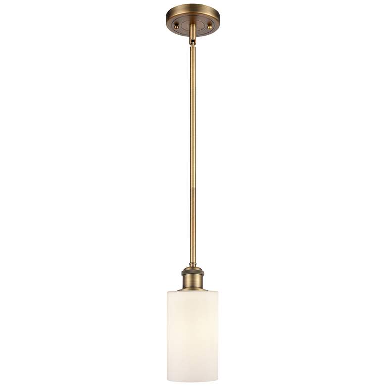 Image 1 Clymer 4" LED Mini Pendant - Brushed Brass - Matte White Shade