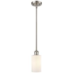 Clymer 4" LED Mini Pendant - Brushed Satin Nickel - Matte White Shade