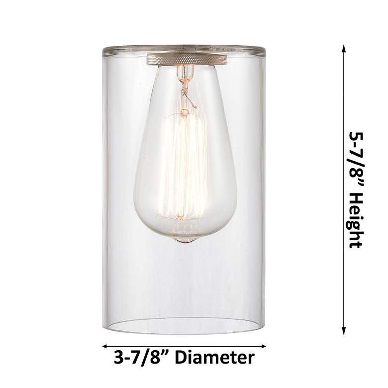 Image 5 Clymer 4" LED Mini Pendant - Brushed Satin Nickel - Matte White Shade more views