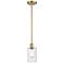 Clymer 4" LED Mini Pendant - Satin Gold - Clear Shade