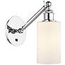 1_Clymer 9"H Polished Chrome LED Wall Sconce w/ White Shade