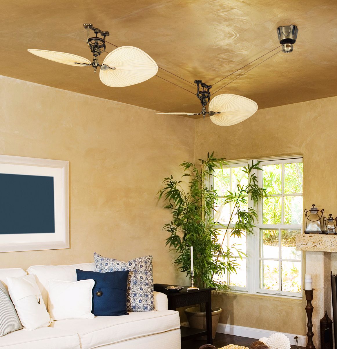 Fanimation Brewmaster Antique Brass BeltDrive Ceiling Fan with Remote