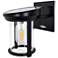 Coach 7 1/2" High Black LED Solar Outdoor Wall Lantern