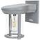 Coach 7 1/2" High Gray LED Solar Outdoor Wall Lantern