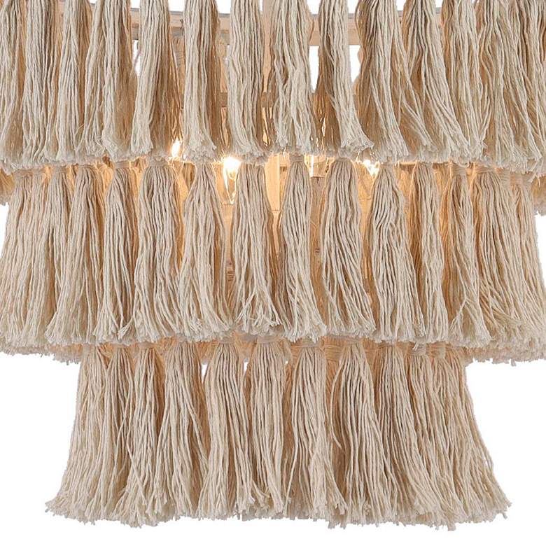 Image 3 Coas 18 1/2" Wide Natural Tassel 3-Tier Chandelier more views