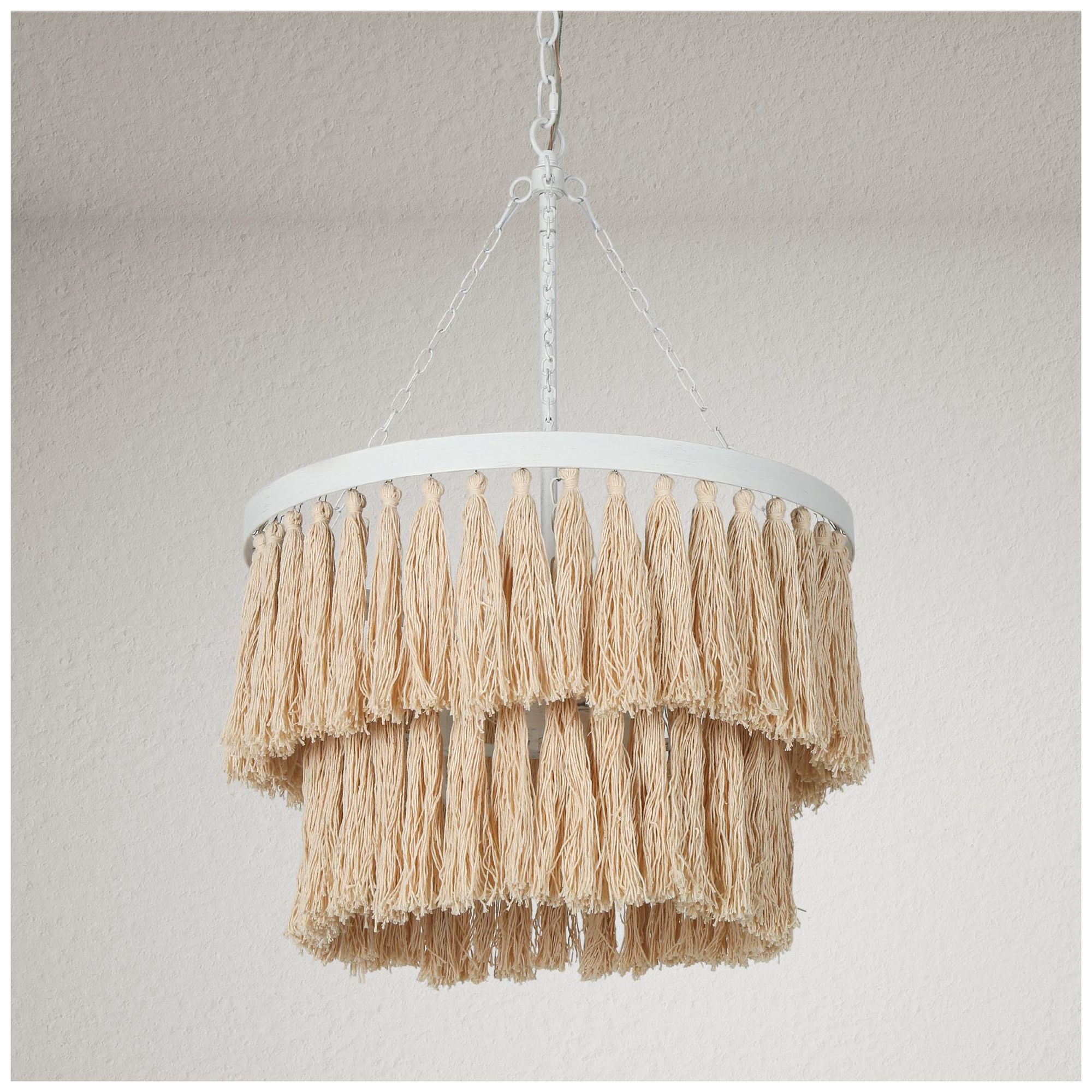 Image 2 Coas 3-Light 17.3" Wide Woven Roop 2-Tiered Chandelier more views