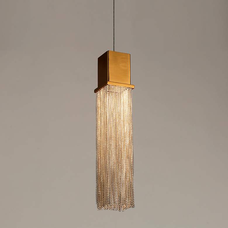 Image 4 Coasfri 1-Light LED Fringe Pendant Light more views