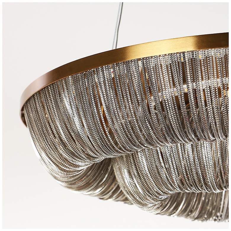Image 3 Coasfri 1-Light LED Gold Fringe Chandelier more views
