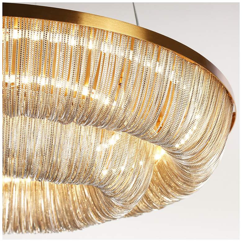 Image 4 Coasfri 1-Light LED Gold Fringe Chandelier more views