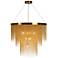 Coasfri 10-Light Gold Fringe 2-Tier Chandelier