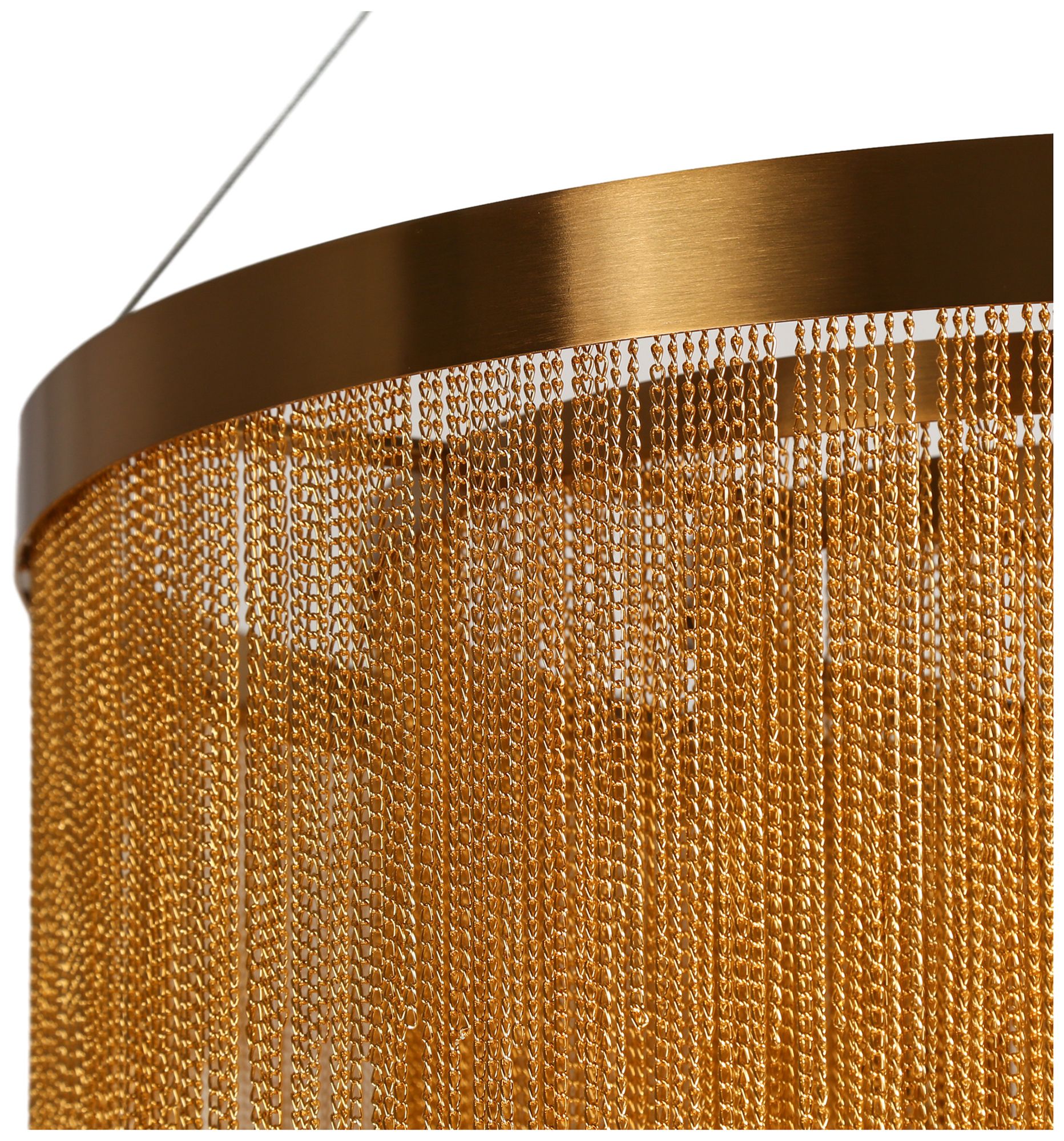 Image 2 Coasfri 10-Light Gold Fringe 2-Tier Chandelier more views