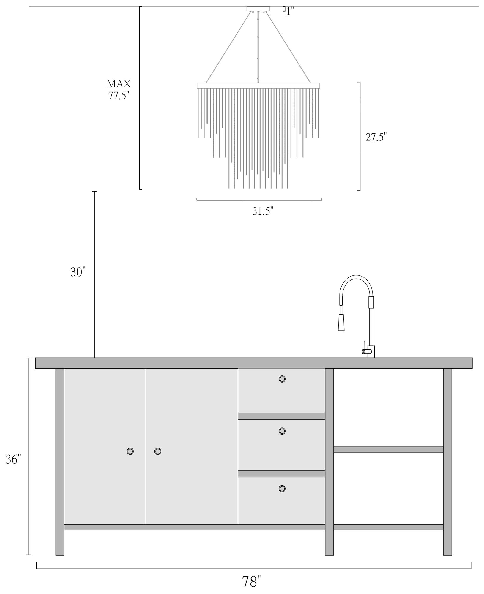 Image 6 Coasfri 10-Light Gold Fringe 2-Tier Chandelier more views