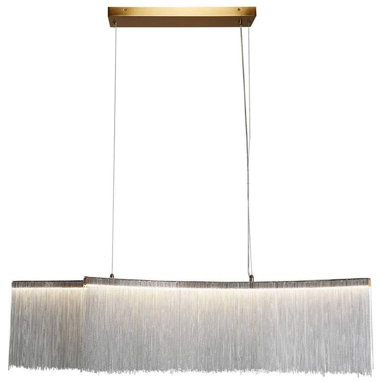 Image 1 Coasfri 2-Light LED Fringe Island Chandelier
