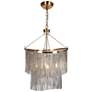 1_Coasfri 4-Light Brass Fringes 2-Tier Chandelier