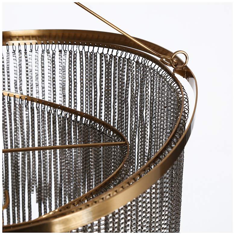 Image 3 Coasfri 4-Light Brass Fringes 2-Tier Chandelier more views
