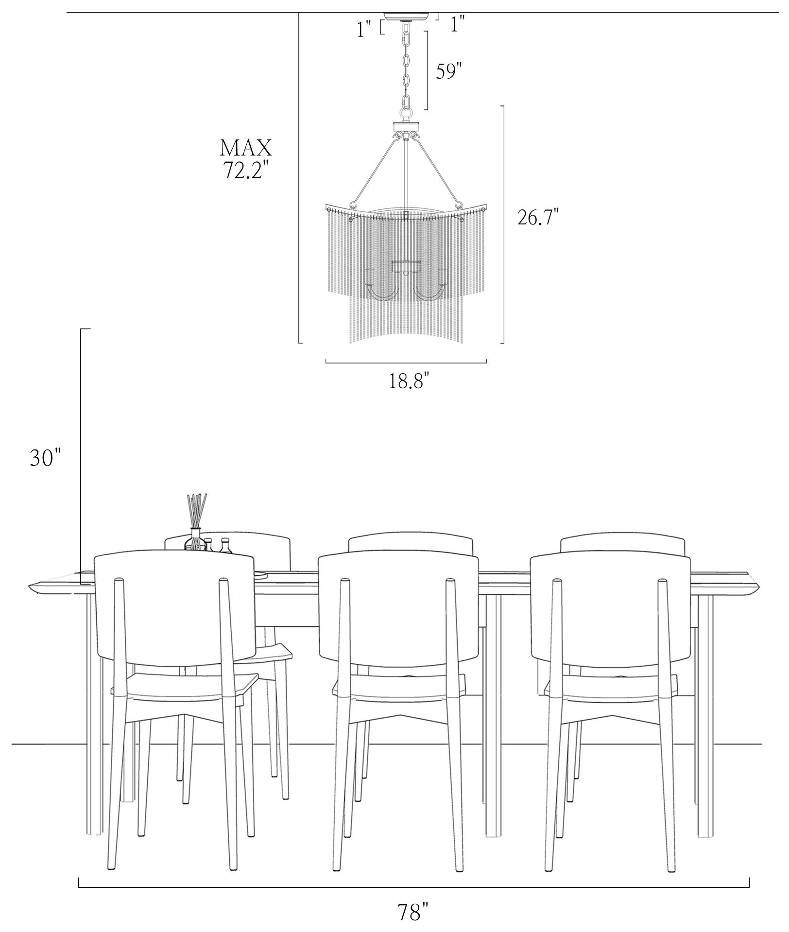 Image 5 Coasfri 4-Light Brass Fringes 2-Tier Chandelier more views