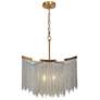 1_Coasfri 4-Light Brass Fringes Chandelier