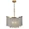Coasfri 4-Light Brass Fringes Chandelier