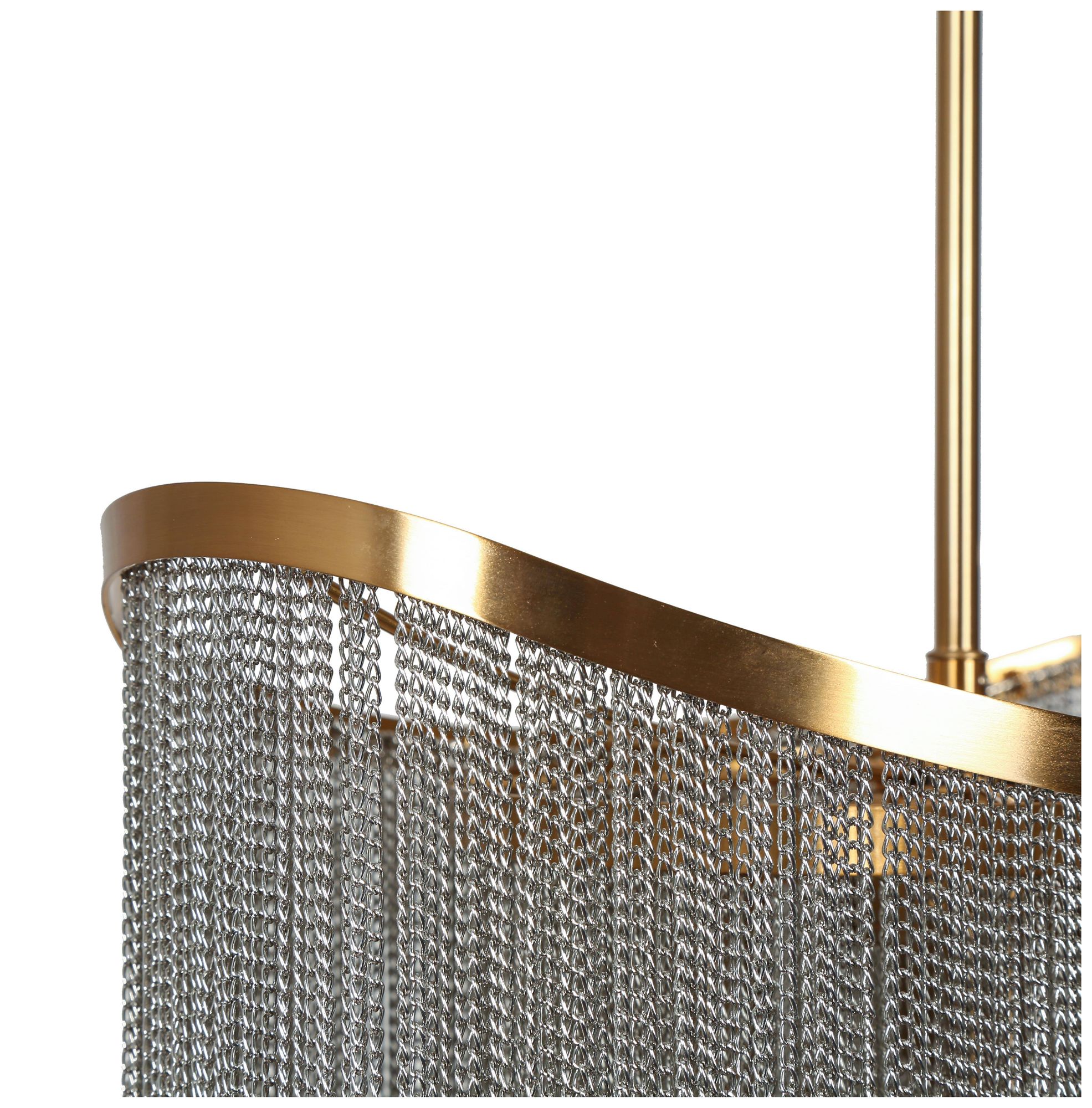 Image 2 Coasfri 4-Light Brass Fringes Chandelier more views