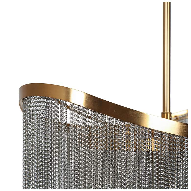 Image 2 Coasfri 4-Light Brass Fringes Chandelier more views