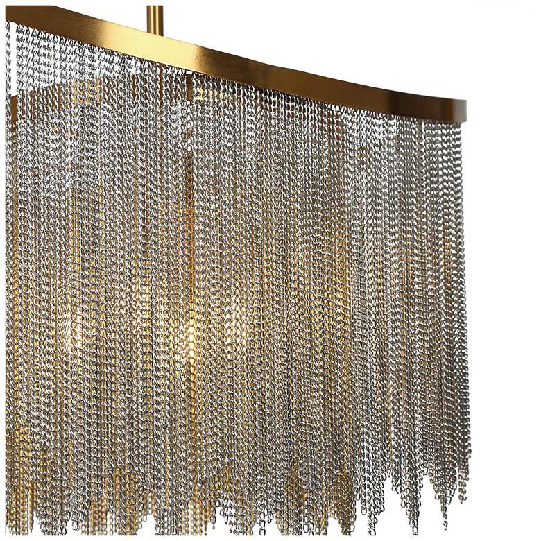 Image 3 Coasfri 4-Light Brass Fringes Chandelier more views