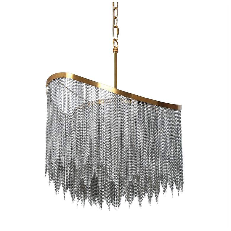 Image 4 Coasfri 4-Light Brass Fringes Chandelier more views