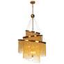 1_Coasfri 7-Light Gold Fringe 3-Tier Chandelier
