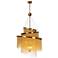 Coasfri 7-Light Gold Fringe 3-Tier Chandelier