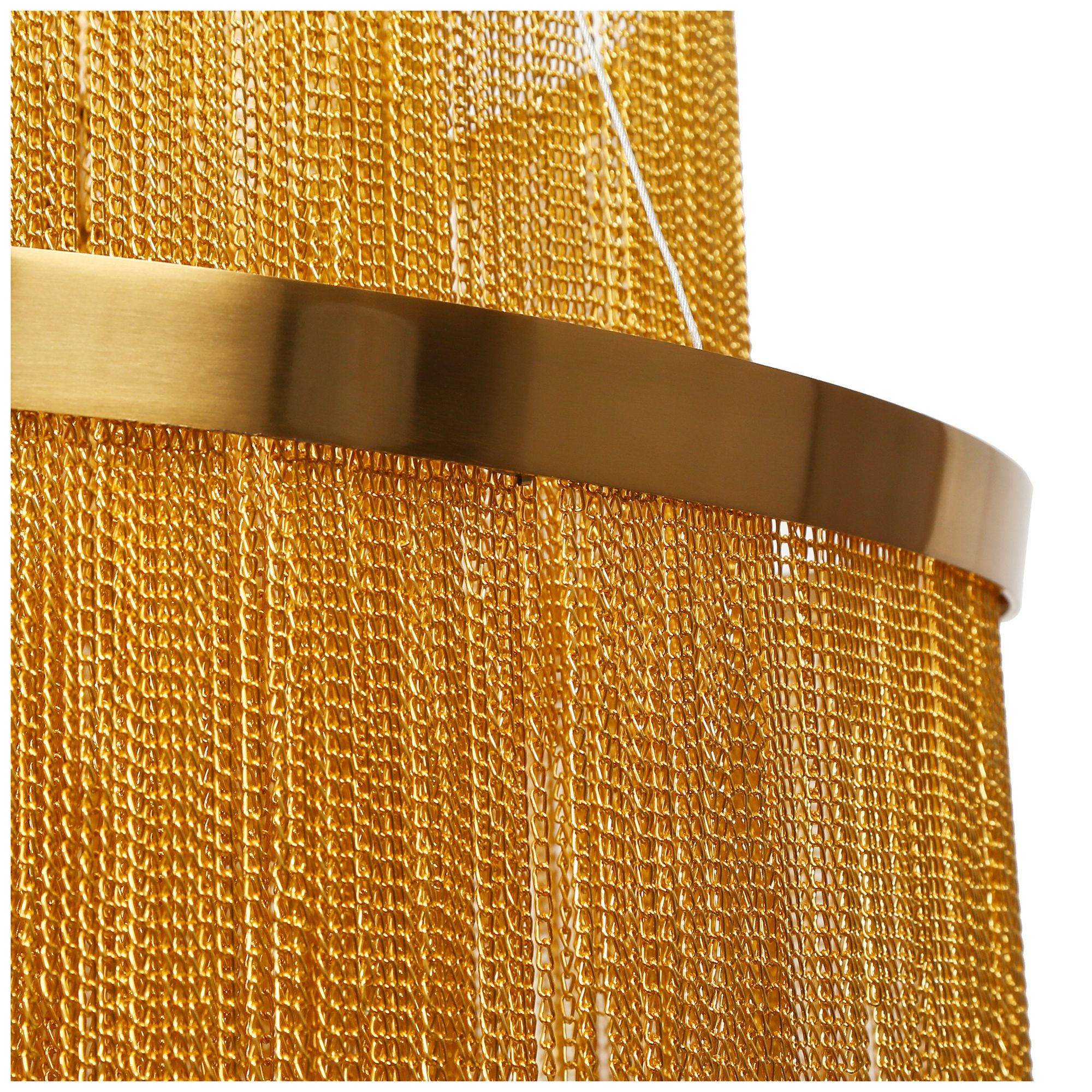 Image 4 Coasfri 7-Light Gold Fringe 3-Tier Chandelier more views