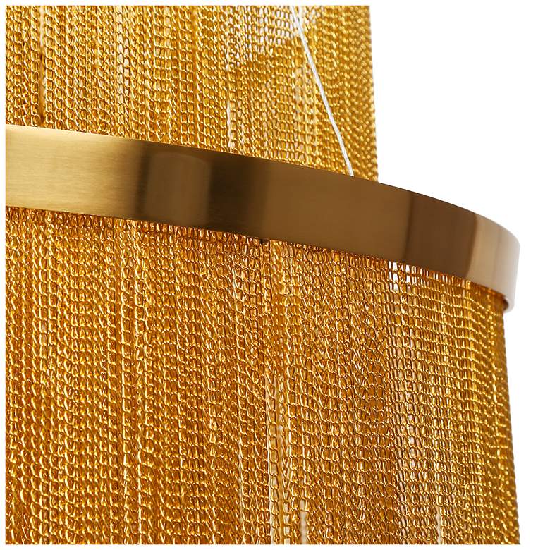 Image 4 Coasfri 7-Light Gold Fringe 3-Tier Chandelier more views