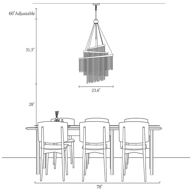 Image 5 Coasfri 7-Light Gold Fringe 3-Tier Chandelier more views
